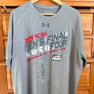 Under Armour Men's Heat Gear 2015 NCAA Men's Final Four T-Shirt Gray Size 2XLG